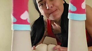 emy angel massages her petite 18+ redhead pussy