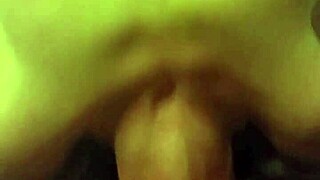 Amateur gets facefucked on bed with deepthroat blowjob