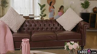 latina teen 18+ lesbians caught by milf with strapon threesome