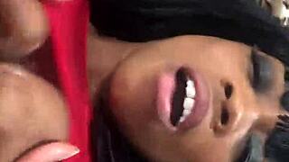 wow, that ebony milf took it hard