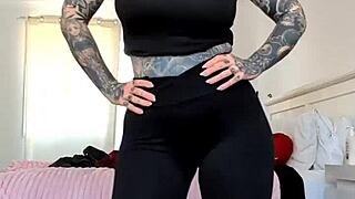 Why does this milf tease with her big ass and tits in those sheer leggings up close?