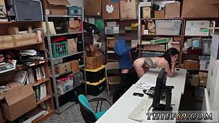 Petite italian teen undresses in prison office