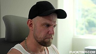 Cheerleader angel has a romp with coach in the locker room