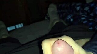 Dirty talking wife slowly jerks off husband's dick