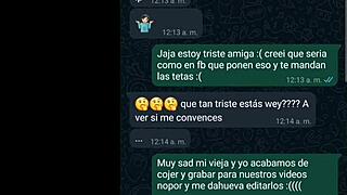 Finally, My MATURE MEXICAN MILF Friend Lets Me RECORD Her On Web Chat