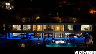 Vixen petite beauty lia reveals her wild side with ball licking and muff diving