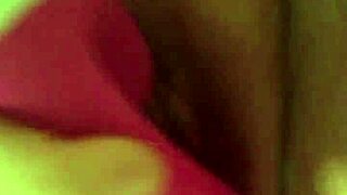 G-spot dildo used for solo masturbation and cum play