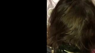 french amateur in pink satin panties with deepthroat and toys