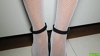 Brazilian babe cums with brother-in-law