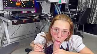 Loan shark fucks the stepdaughter of his worst client in roleplay scene