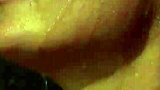 Latina babe rides black stud hard