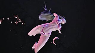 Whoa, check out tk8 ryona with lili rocking that bikini mod in the game!