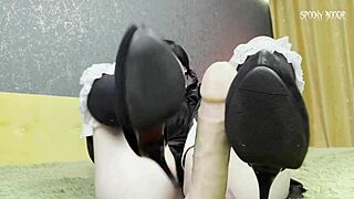 sexy goth wednesday addams, want a shoejob then blowjob?