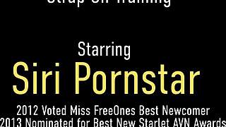 Big Boobed Siri Strap-On Fucks Blonde Dayna Vendetta