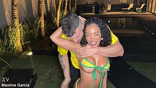 Perfect Ass Brazilian Teen 18+ in Amazing Interracial Sex with Big Cock