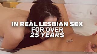 Ebony Babe Sensually Licks Busty GF's Wet Pussy Until Orgasm With Fingering