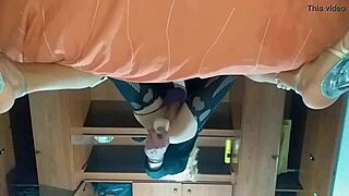 Latina shemale inserts new toy into her ass.