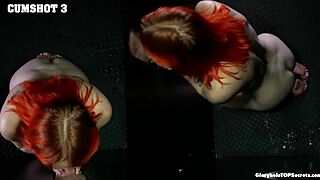 Redhead Swallows Cum At Gloryhole!