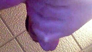 'Watch me jerk this big cock,' he says.