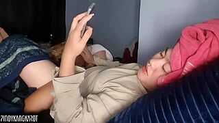 Chubby Asian with Big Clit and Tight Wet Pussy Squirts in Screaming Action