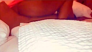 ebony babe in lingerie bouncing big ass on monster cock, homemade!