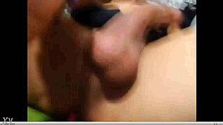 Shemale webcam session builds to hot cumshot with big tits crossdressing ladyboy