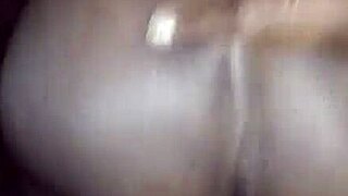 He fucks my ebony asshole hard and cums!