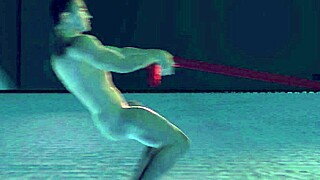 Giantess performs huge anal insertion with toys in nighttime cartoon fetish scene