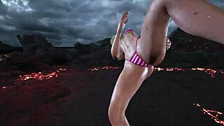 Whoa, check out tk8 ryona with lili rocking that bikini mod in the game!