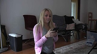Blonde teen 18+ Zoey Monroe gives deepthroat blowjob before doggystyle creampie and facial cumshot