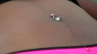 Brandi's Ebony Belly Button Compilation With Amateur Black Models And Piercing Details