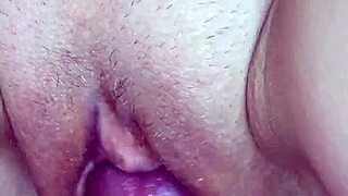 Tight Pussy Lips Get Fucked By Small Cock And Cum Covered