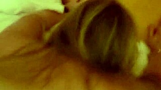 Blonde With Big Tits Fucks Friend's Big Cock While Husband Waits