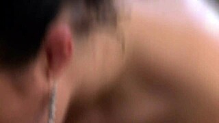 slut with big tits jerks her man off on her rack