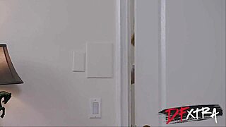 horny cougar catches roomie jerking and fucks him hard