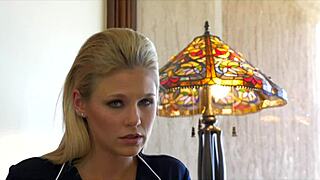 Hey, check out this beauty blonde girl Scarlet Red as she masturbates her shaved pussy so sensually