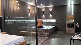 I took my friend to a luxury hotel, she loved it and ended up giving up her ass.