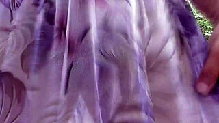 Why wear this transparent dress flashing hairy mature pussy?