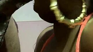 Can This Wet Ebony Bbw Milf Handle A Sloppy Blowjob From A Young Guy?