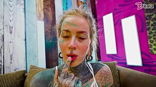 Sexy fishnets highheels stocking solo anal with xl dildo play and gaping asshole fun.