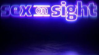 skinny brunette licks trimmed pussy then gets missionary pounded on bed!