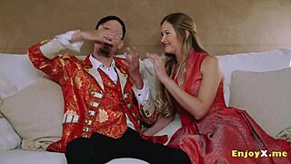 blonde temptress in stockings devours cock eagerly