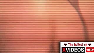 Trans beauty delivers intense anal closeup riding dildo deeply until explosive cum