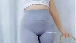 hey, check out this asian girl doing her dance moves