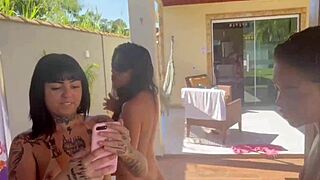 Young Brazilian Friends With Tattoos Swap Couples In Fetish Mansion Party Full Of Naughty Sexy Action