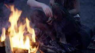 Isn't It Thrilling How This Fantasy Baremaidens Campire Masturbates Outdoors In Costume Until She Cums?