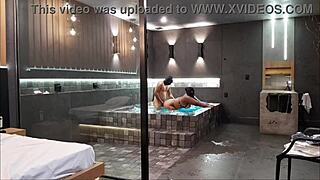 I took my friend to a luxury hotel, she loved it and ended up giving up her ass.