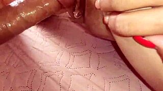 Slut in fishnets does double anal penetration destroying her ass