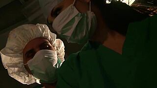 I felt sexy doctor take advantage of male nurse in double penetration threesome