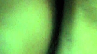 Naughty ebony with big ass lets stranger cum inside her tight pussy unexpectedly.